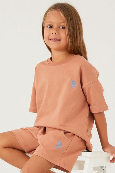 U.S. Polo Assn. US Polo AssnPlain Open Naive Girl's Shorts Set