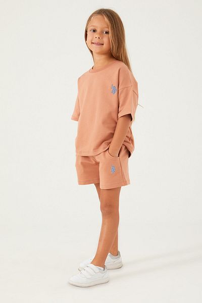 U.S. Polo Assn. US Polo AssnPlain Open Naive Girl's Shorts Set