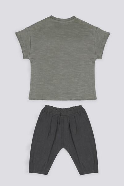 U.S. Polo Assn. The Elegance Of Khaki Khaki Baby Boy's Shirt Pants Set