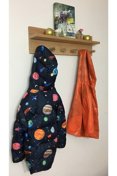 koza tasarım atölyesi Ahşap Raflı Duvar Askılığı