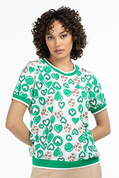 ON Блузка з круглим вирізом і ребрами