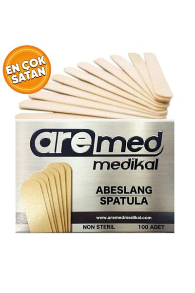 AREMED Abeslang Tahta Dil Çubuğu Basacağı - Ağda Spatulası 1000 Adet