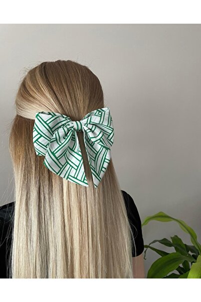 asyakuş إبزيم أوتوماتيكي بفيونكة نسائية منقوشة باللون الأخضر من Delphoi