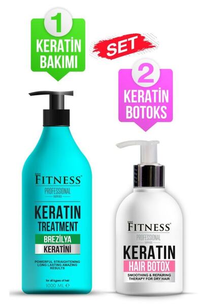 Fitness Professional Saç Düzleştirici Keratin Bakımı Brezilya Fönü 1000ml + H...