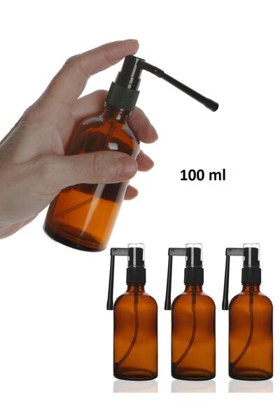Milea 3 Adet Ağız Boğaz Sprey Şişesi Amber Cam 100 ml