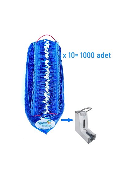 Hijyen Market 1000 Adet Topuktan Çekmeli Galoşmatik Galoşu Büyük Boy