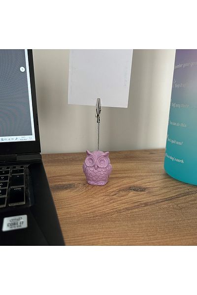 oasis decoration Lilac Owl Note Holder