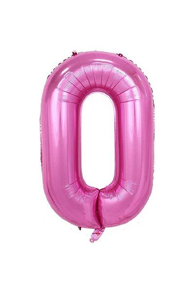 Big Party Foil Balloon 95 Cm Pink Number