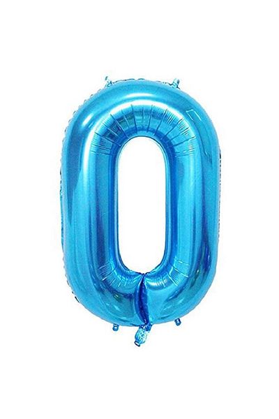 Big Party Foil Balloon 95 Cm Blue Number