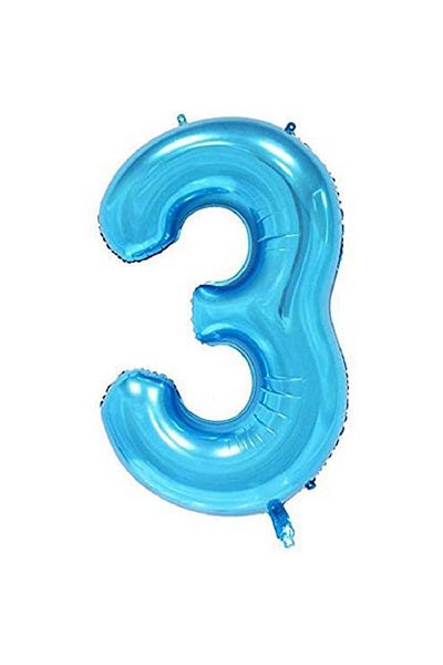 Big Party Foil Balloon 95 Cm Blue Number