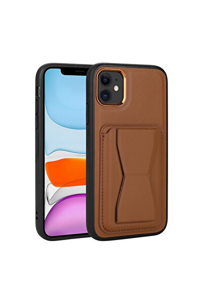 Nezih Case Apple Iphone 12 Uyumlu Standlı Kartlıklı Pu Deri Şık Kapak Kılıf K...