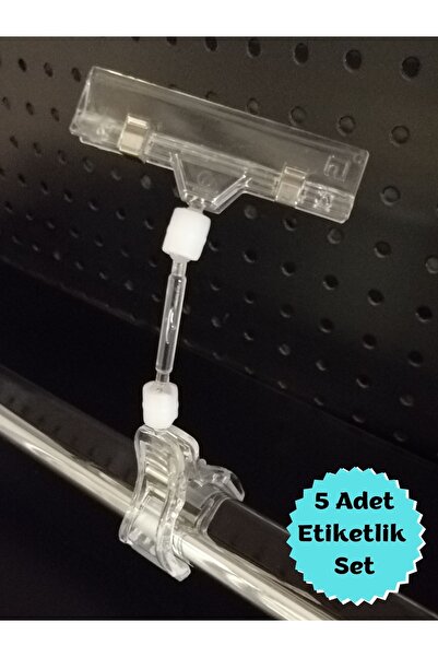 Özfiliz Mağaza Ekipmanları (5 ADET) Büyük Mandallı 5 Cm Çubuklu Fiyat Etiketl...