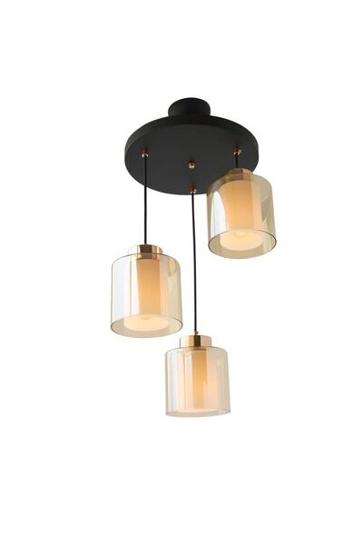 Aviza Avize Nova Bakır 3 Lü Bal Sarkıt Avize