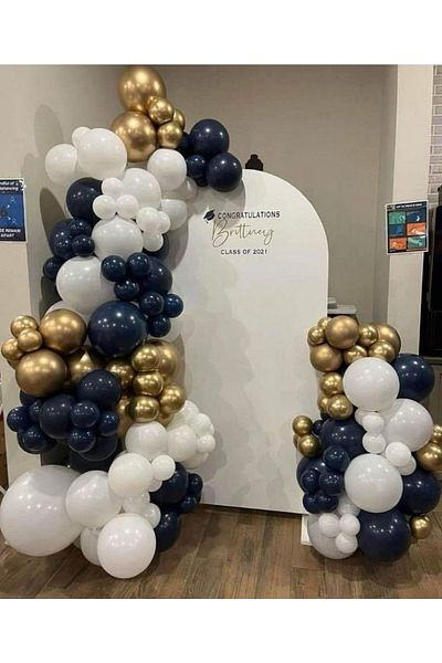 Kalisan Midnight Blue-chrome Gold Balloon Chain Set