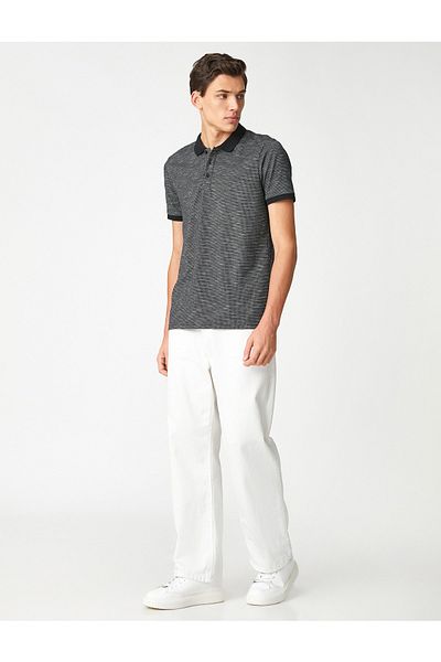 Koton Polo T-shirt - Black - Regular fit