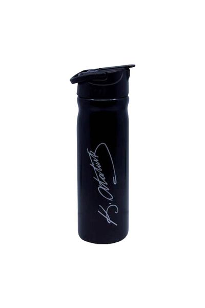 SEYFİKİRTASİYE 500 ml Ataturk Printed Water Bottle with Steel Straw