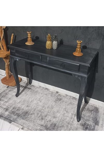 ROYS AHŞAP 100 Cm Çekmeceli Siyah Eskitme Dresuar