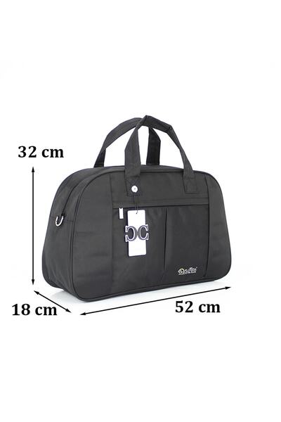 Case Club Ortaboy Seyahat Ve Spor Çantası Siyah Renk Ve Su Geçirmez Kumaş