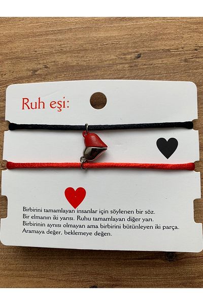 İYİ MODA 2 Pieces Magnetic Joining Heart Couple Gift Bracelet