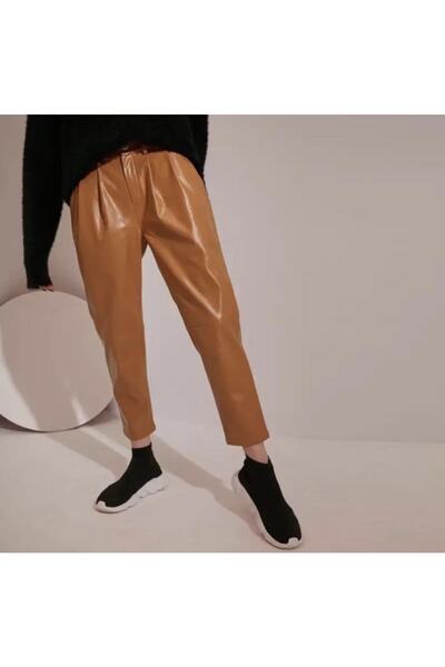 WEBBMODA Deri Havuç Pantolon
