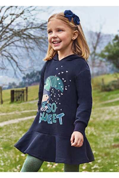 MAYORAL Kız Çocuk Kapüşonlu Elbise