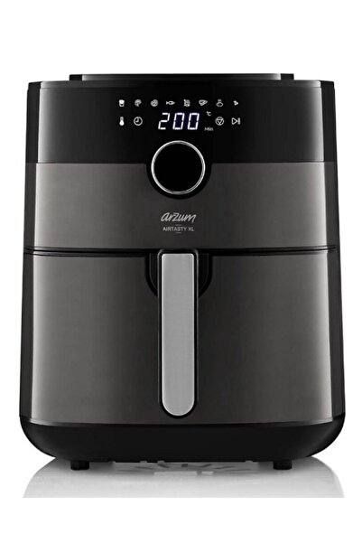 Arzum Airfryer Xl Yağsız Sıcak Hava Fritözü 1750 W 6 Lt 8 Programlı Dijital Ekran Siyah
