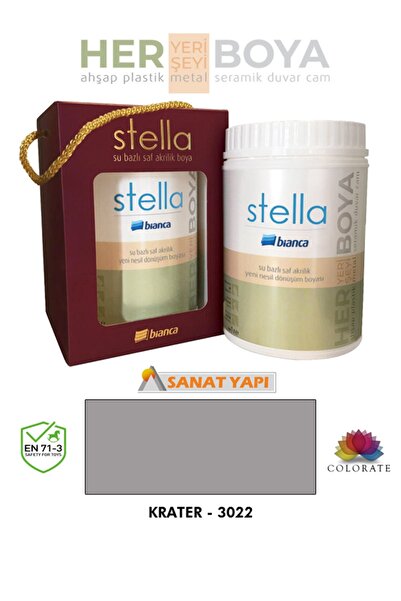 Bianca Stella- Su Bazlı Saf Akrilik Boya - Krater 500Ml