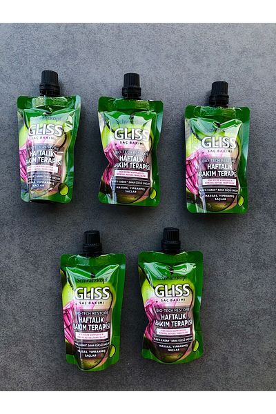Gliss Bio Tech Restore Weekly Hair Care Therapy 50 Ml 5 Pieces