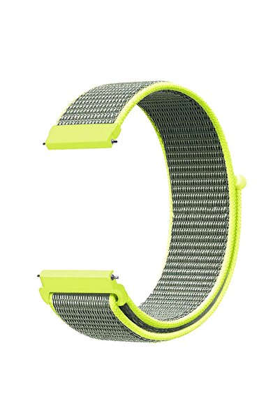 Microsonic Honor Watch Gs Pro  Uyumlu Hasırlı Kordon Woven Sport Loop Sarı