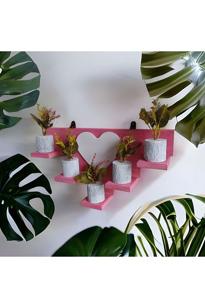 Bahat Ροζ Λευκό Δέντρο Floral Wall - Κηροπήγιο F3