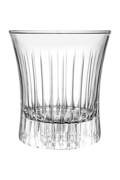 KCD Simple Cut Hand Decor Gilded 6 Pieces Patterned Water Glass Set