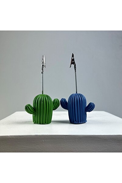oasis decoration Cactus Note Holder Set of 2 (grey Blue- Green)