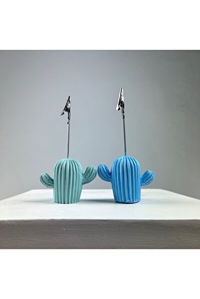 oasis decoration Cactus Note Holder Set of 2 (mint - Light Blue)