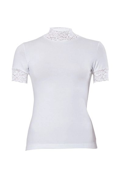 Anıt Tricou 5 bucăți din dantelă cu gât țesut 92% bumbac 8% lycra