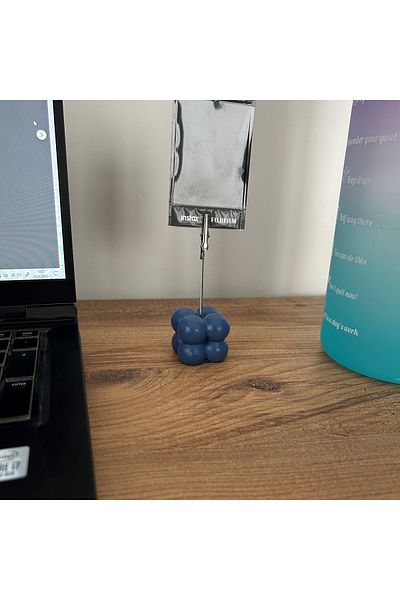 oasis decoration Gray Blue Bubble Note Holder