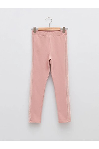 LC Waikiki Lcw Kids Basic Cotton Girl's Long Tights with Elastic Waist