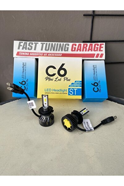 OEM H7 Mini Slim Led Xenon 12.800 Lümen 6000k Beyaz Renk