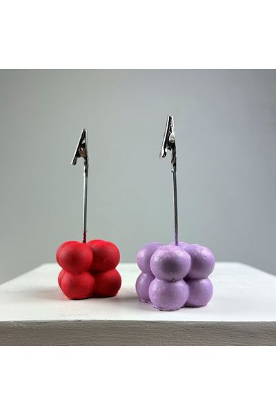 oasis decoration Bubble Note Holder Set of 2 ( Red - Lilac )