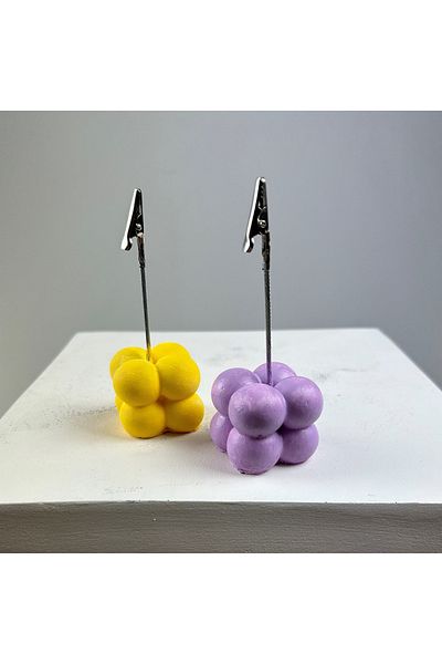 oasis decoration Bubble Note Holder Set of 2 ( Yellow - Lilac )