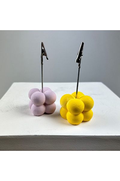 oasis decoration Bubble Note Holder Set of 2 ( Pink - Yellow )