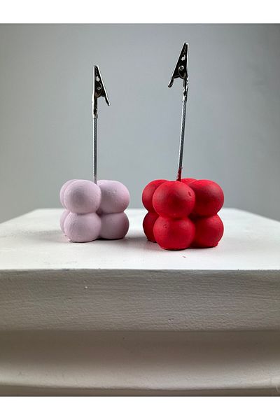 oasis decoration Bubble Note Holder Set of 2 (Pink-red)
