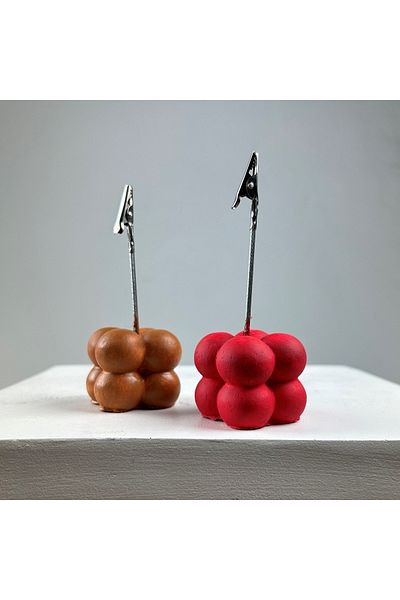 oasis decoration Bubble Note Holder Set of 2 ( Terracota - Red )