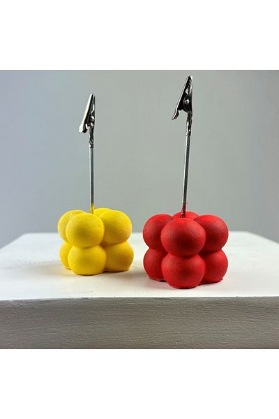 oasis decoration Bubble Note Holder Set of 2 ( Yellow - Red )