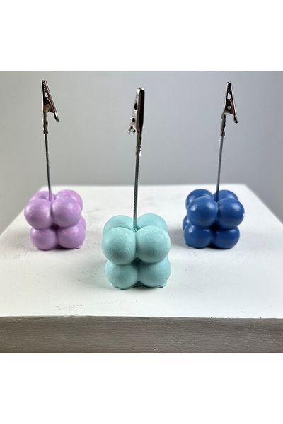 oasis decoration Bubble Note Holder Set of 3 ( Mint - Lilac - Gray Blue)