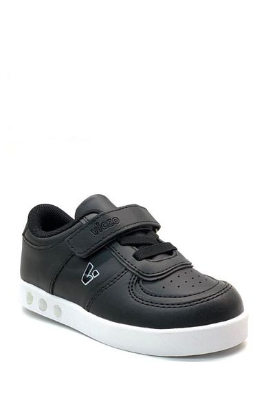 Vicco Sam Orthopedic Unisex Kids Black/white Luminous Sneaker