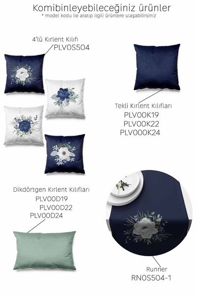 Pilloveland Runner Rosa Tesut din piele intoarsa cu model 140*40 Cm