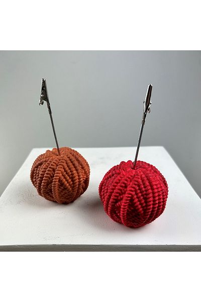 oasis decoration Terracota and Red Set of 2 Ball Note Holder