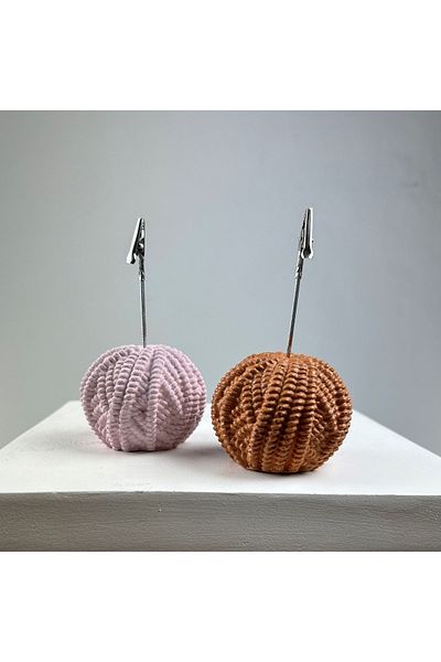 oasis decoration Yumak Note Holder Set of 2 (Oak - Pink)