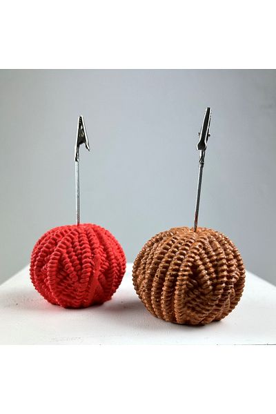 oasis decoration Yumak Note Holder Set of 2 ( Coral - Oak )