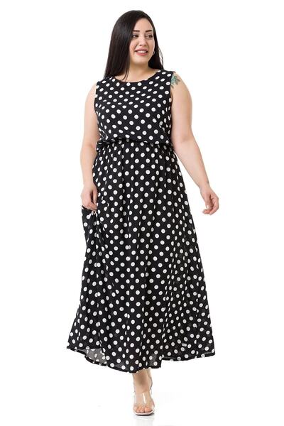 DISENTIS MODEST Голям размер, дебела презрамка, еластична талия, дълга черна ...